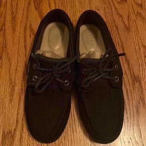 Sperry Koifish Boat Shoe women’s size 7, black, worn once